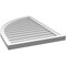 Ekena Millwork Quarter Round Top Left Surface Mount PVC Gable Vent w/ 2"W x 2"P Brickmould Sill Frame, 26"W x 38"H GVPQL26X3803SN - alternate 4